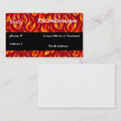 Cartes de visite de Flames Flaming Company (Devant / Derrière)
