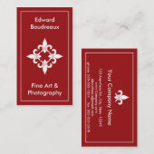 Cartes de visite de Fleur de Lis Ruby (Devant / Derrière)