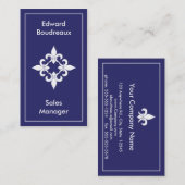 Cartes de visite de Fleur de Lis Sapphire (Devant / Derrière)