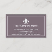 Cartes de visite de Fleur de Lis Steel (Dos)