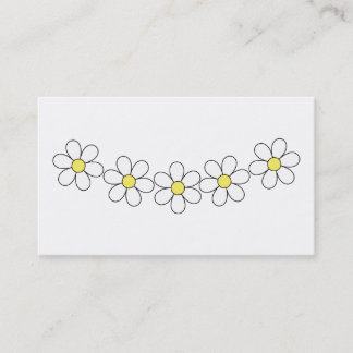 Cartes de visite de fleur de marguerite