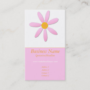 Cartes de visite de fleur de marguerite rose et
