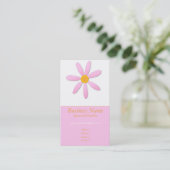 Cartes de visite de fleur de marguerite rose et (Debout devant)