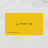 Cartes de visite de fleur de pissenlit (Dos)