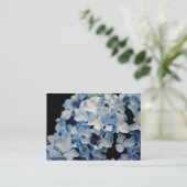 Cartes de visite de fleur d'hortensia (Debout devant)