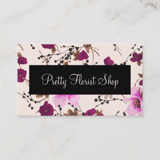 Cartes de visite de fleuriste (Devant)