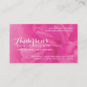 Cartes de visite de fleuriste de rose de rose de (Devant)