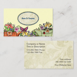 Cartes de visite de fleuriste pour jardinier