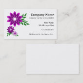 Cartes de visite de fleurs (Devant / Derrière)