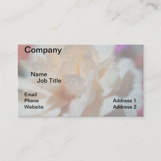 Cartes de visite de fleurs, 3,5 po x 2,0 po (Devant)