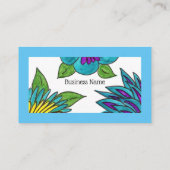 Cartes de visite de fleurs bleues (Dos)