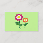 Cartes de visite de Fleurs d'Art Funky (Dos)