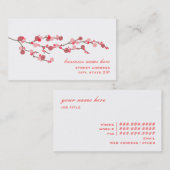 Cartes de visite de fleurs de cerisier (Devant / Derrière)