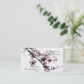 Cartes de visite de fleurs de cerisier (Debout devant)
