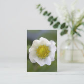 Cartes de visite de fleurs de fraises blanches jol (Debout devant)