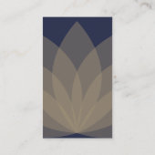 Cartes de visite de fleurs de Lotus Brown et bleue (Dos)