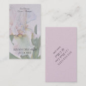 CARTES DE VISITE DE FLEURS D'EAU BLANC IRIS (Devant / Derrière)