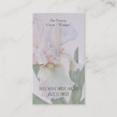 CARTES DE VISITE DE FLEURS D'EAU BLANC IRIS (Devant)