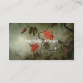 Cartes de visite de fleurs et de colibris de (Dos)