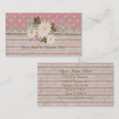 Cartes de visite de fleurs et de papillons (Devant / Derrière)