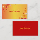 Cartes de visite de fleurs orange (Devant / Derrière)