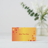 Cartes de visite de fleurs orange (Debout devant)