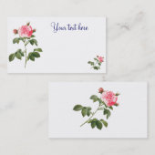 Cartes de visite de fleurs Redoute (Devant / Derrière)
