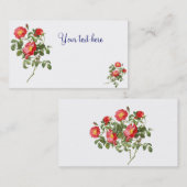 Cartes de visite de fleurs Redoute (Devant / Derrière)