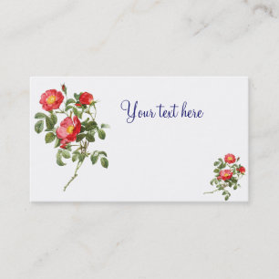 Cartes de visite de fleurs Redoute