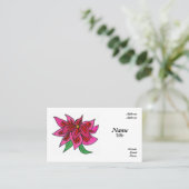 Cartes de visite de fleurs roses (Debout devant)