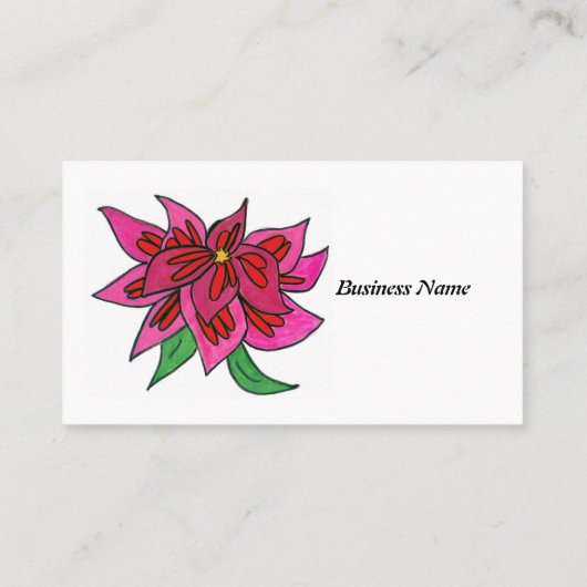 Cartes de visite de fleurs roses (Dos)