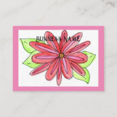 Cartes de visite de fleurs roses (Dos)