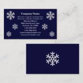 Cartes de visite de flocon de neige (Devant / Derrière)