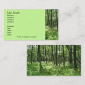 Cartes de visite de forêt (Devant / Derrière)
