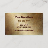 Cartes de visite de forgeron (Dos)