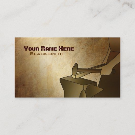 Cartes de visite de forgeron (Devant)