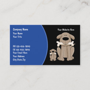 Cartes de visite de formation de chien