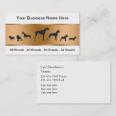 Cartes de visite de formation de chien (Devant / Derrière)