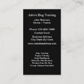 Cartes de visite de formation de dressage de chien (Dos)