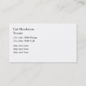 Cartes de visite de formation des chiens (Dos)