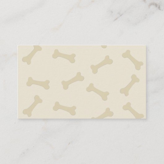 Cartes de visite de formation des chiens (Dos)