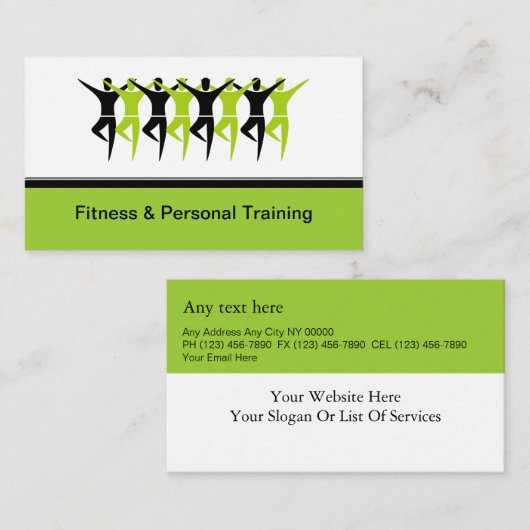 Cartes de visite de formation moderne et personnel (Devant / Derrière)