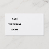 Cartes de visite de formation personnelle (Dos)