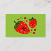 Cartes de visite de fraise (Dos)