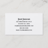 Cartes de visite de fraises (Dos)