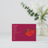 Cartes de visite de fraises (Debout devant)