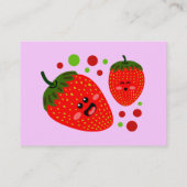 Cartes de visite de fraises (Dos)