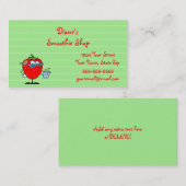 Cartes de visite de fraises (Devant / Derrière)