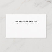 Cartes de visite de fraises alimentaires (Dos)