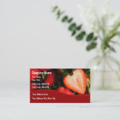 Cartes de visite de fraises de nourriture (Debout devant)